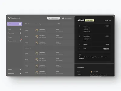 Restaurant X - Dark mode modal explorations branding design graphic design illustration logo ui ux web design web development webflow