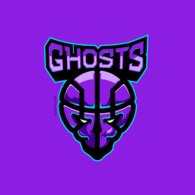 Ghosts- Basketball team logo basketball basketballteam basketballteamlogo branding creative design graphic design illustration logo sports sportslogo teamlogo vector