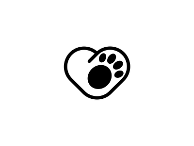 Love of pets animal brand branding care design elegant heart illustration logo logotype love mark minimalism minimalistic modern paw pet sign ukraine ukrainiandesigner