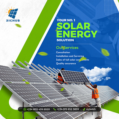Richub - Flyer Design branding flyer graphic design solar