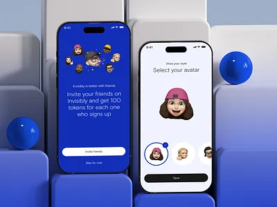 Onboarding screens avatar invite mobile app onboarding profile splash