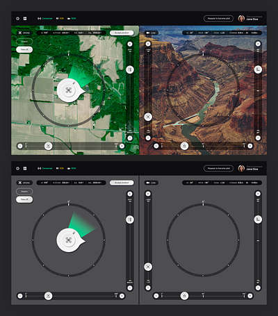 Drone control UI UX 3d drone control ui ux drone ui map