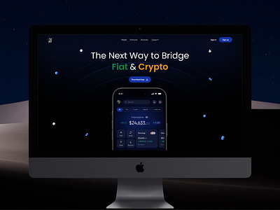 Landing Page for Mobile App - Nexa animation app crypto dark mode design fiat fintech landing landingpage motion motiondesign motiongraphics uianimation uiux