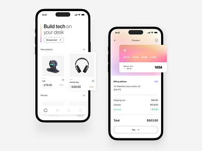 Tech Store App | Mobile App UI app ui ux