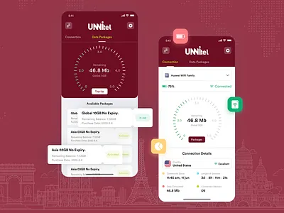 Unnitel mobile app UI/UX design illustration innovative ux design mobile app design mobile app uiux design services product design sketchapp ui design inspiration ui design services uiux consulting services uiux design system ux researcher