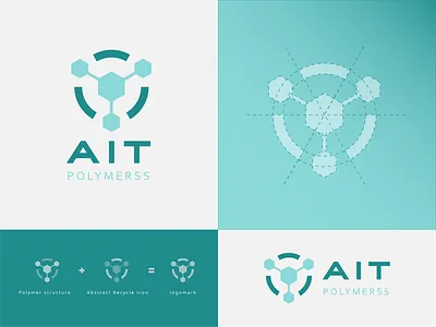AIT Polymerss - Brand Identity design abstract logo brand design brand identity business logo card design graphic design logo logo design minimal logo polmerbags polymer logo profeessional recycle visual identity