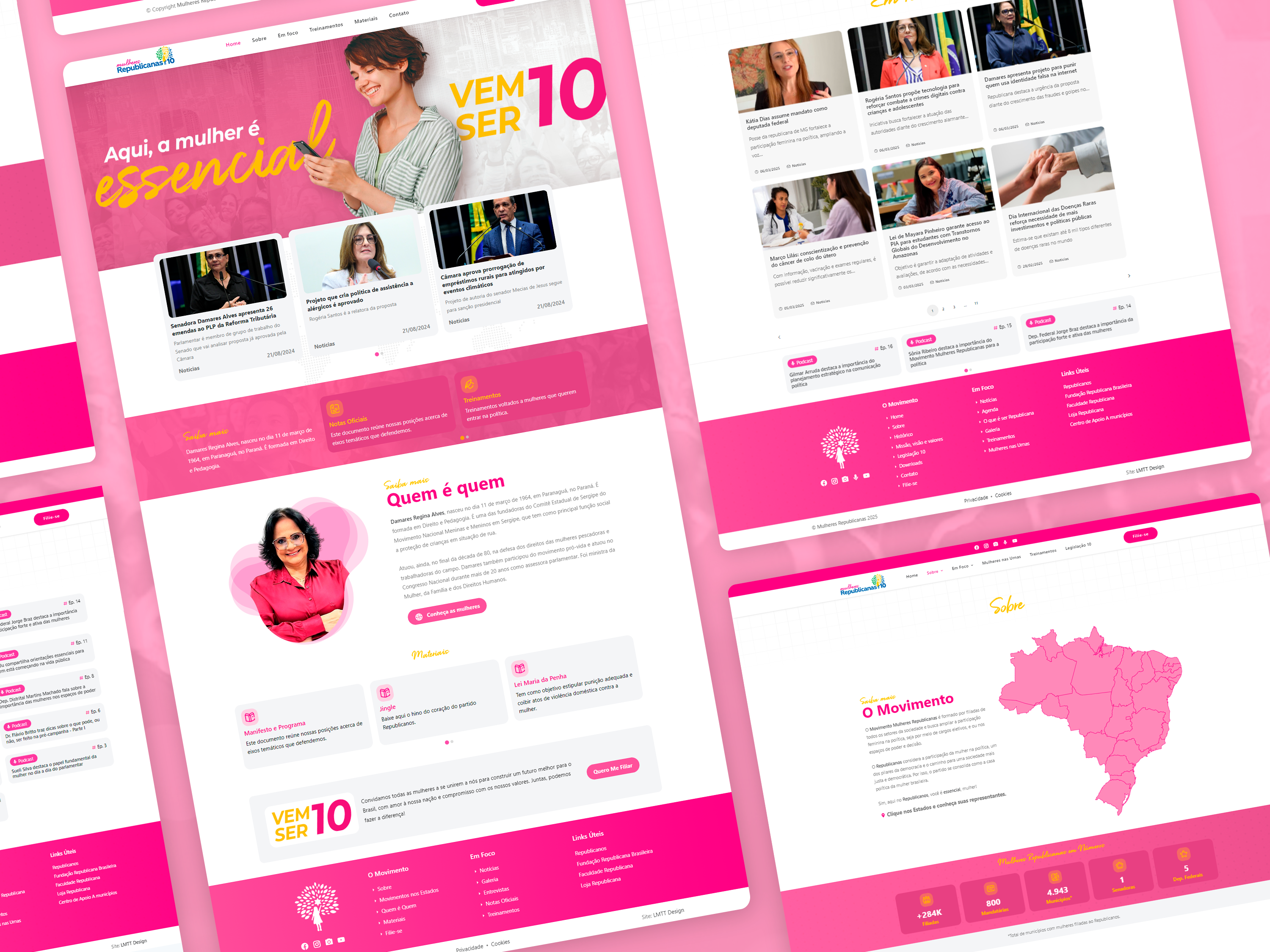Mulheres | Government Portal | Website feminine government pink seo web design website woman wordpress