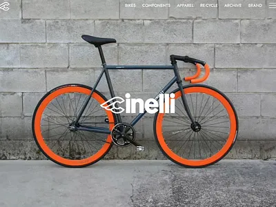 Cinelli - Website concept bicycle bike bikedesign cinelli citybike figma figmadesign fixie fixiebike gravel motiondesign uidesign uxdesign uxui webdesign