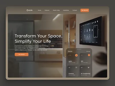 Home Automation Website automation hero herosection home home automation smart home web design website