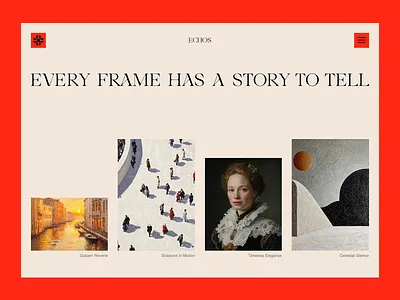 ECHOS: An online art gallery antique art art gallery art website design figma graphic design illustration showcase website ui ui design uiux ux web web design website
