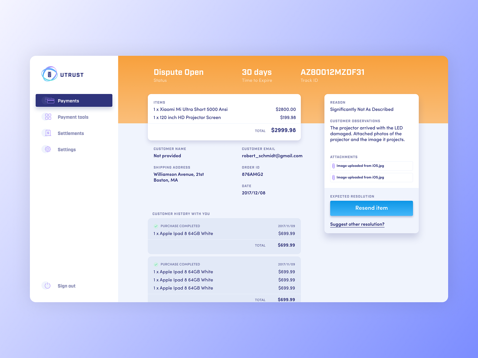 Payments Status UI/UX Design by Francisco Baila on Dribbble