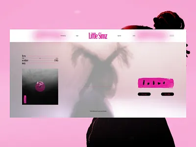 Hero Section - Little Simz art directed branding editorial design graphic design hero section musician redesign ui user interface web design