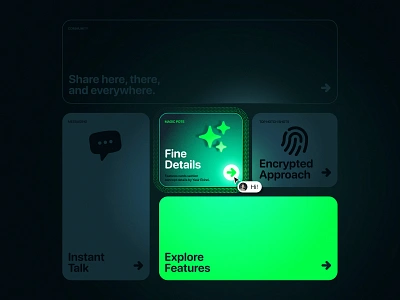 Features Cards Section UI Exploration cards concept dark mode design features glow gradient hover inspiration landing light section typography ui ui design ux design web website