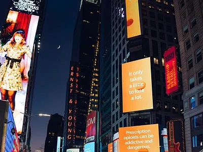 RX Awareness Times Square OOH branding campaign creativedirection graphic design