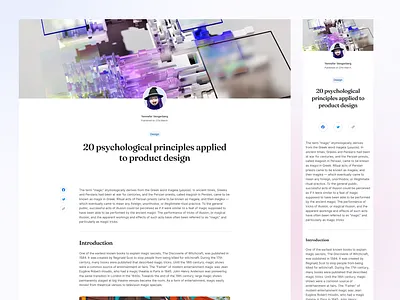 🪄 Magia UI - Blog Post article avatar blog design figma header magia post text ui