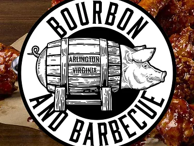 Bourbon and Barbecue Logo branding graphic design illustration logo vector
