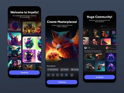 Be more imaginative with AImystic 🧙 ai app design mobile mobile design onboarding ui ux