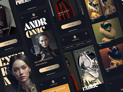 Android Fashion Mobile App - Exploration android fashion app dark theme design fashion app mobile typography ui ux