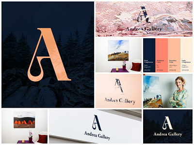 Visual identity for Andrea Gallery branding graphic design logo photography visual identity
