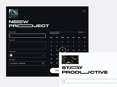 New Project Modal add project adding project app design desktop management minimal modal modals product productivity project projects ui ux