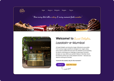 A Bakery Website Design design food website graphic design portfolio ui uiux design web design