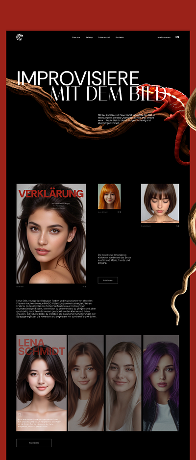 Landing page * Artistic transformation * design figma lending page logo ui web design