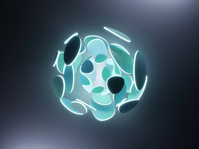 Juicy Loops #3 | Sphere 3d 60fps abstract aftereffects animation blender creative cyan design fog generative glow motion motion graphics motiondesign plastic render sphere