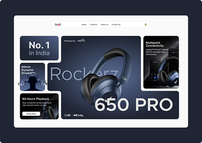 Revamping the Boat Headphones Experience boat ecommerce design ecommerce website headphone design headphone website product listing uiux design web design