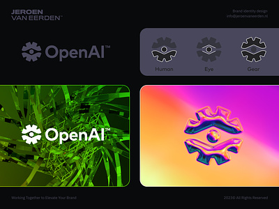 OpenAI - Logo Redesign ai brand identity design branding creative logo eye gear gear logo human iconigraphic intelligent logo logos openai tech visual identity design