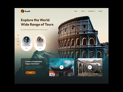 Travelo Web italy torism travel ui ux webpage website