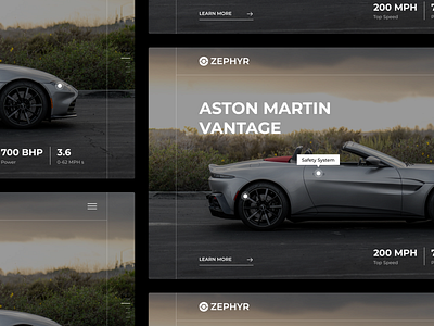 ZEPHYR - Car Website auto automotive car cars clean concept design homepage interface mercedes minimalism product ui ux web web design webpage website