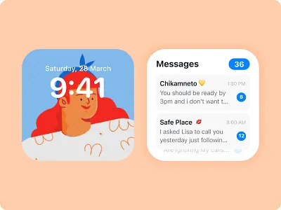 💬 Messages app design illustration ui