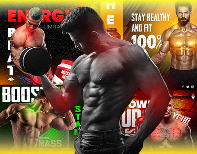 Workout Protein Poster Design graphic design high quality project instagram poster marketing post photoshop poster design product post psd social media post workout poster