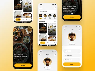 Savorly Food Mobile UI ecommerce design