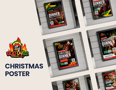 Christmas poster - Jamaican Grill banner graphic design restaurant
