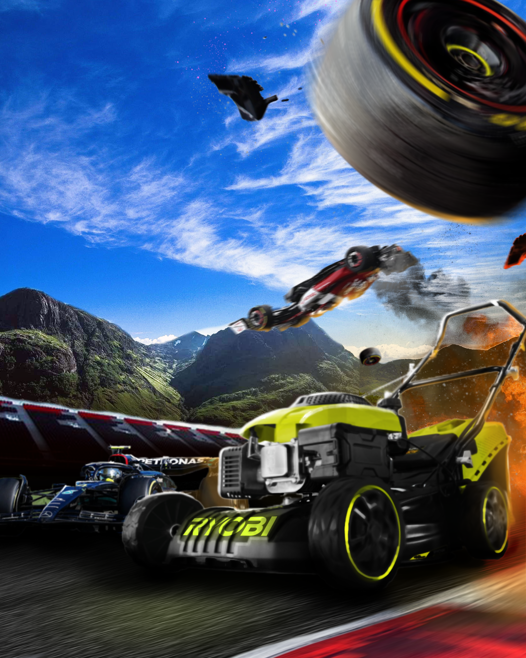 F1 With My Gardener branding graphic design