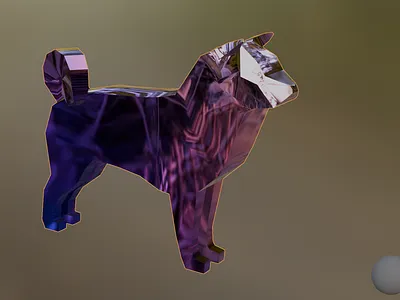 Shiba Inu Dog 3D Practice 3d graphic design