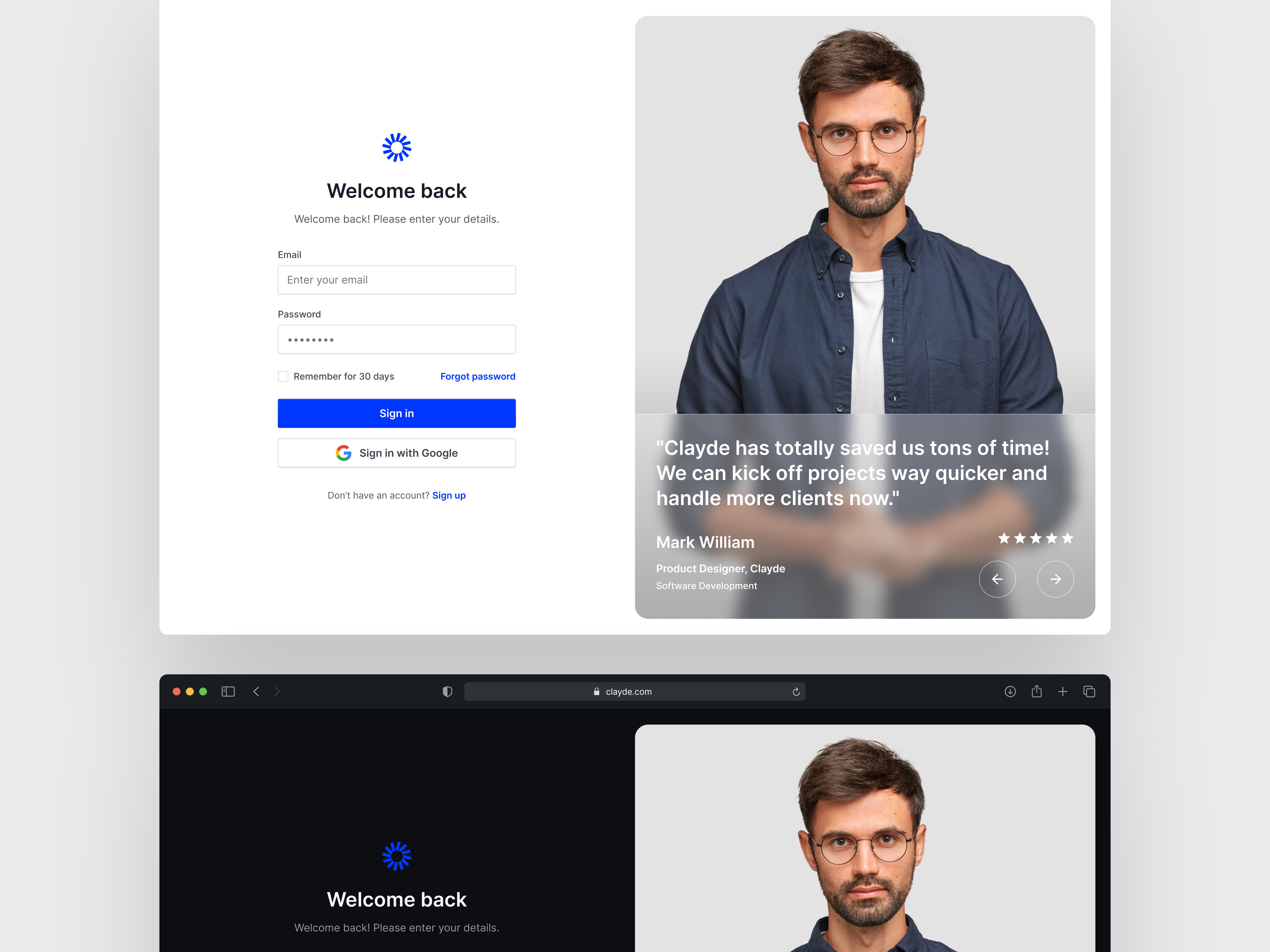 Log in Concept create an account dashboard log in product design profile reviews saas sign in sign up uiux web page