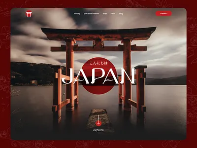 Japan website aesthetic blog design history japan japan culture japan landing page japanese aesthetic landing page minimalism nature red sakura tokyo travel ui ux ui visual website website design