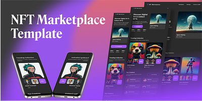 NFT Marketplace UI Template 🚀 3d graphic design ui