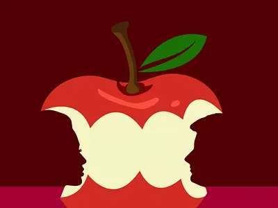 Red Apple 2d 3d art branding design dribbble graphic design illustration logo man mobile design motion design motion graphics painting print typography​ ux vector web interaction website illustration