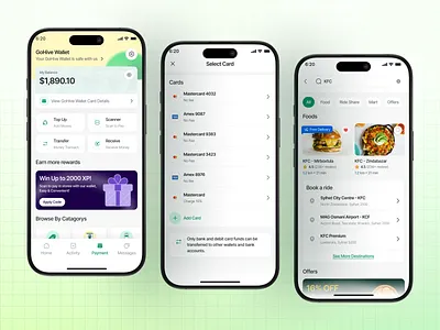 Multiservice Mobile App - Wallet Card Design account add to card app design balance card design filllodesign finance mobile app mobile wallet money transfer multiservice transaction uiux wallet