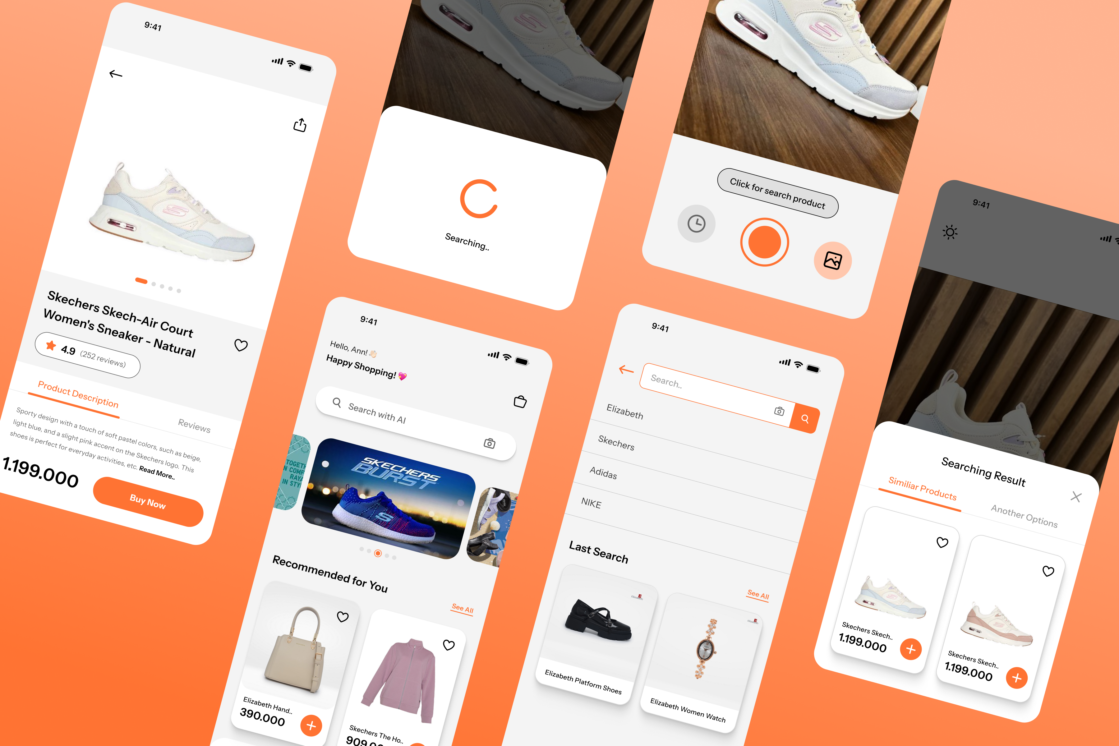 Shopz E-Commerce AI Visual Search UI Design 3d animation branding graphic design logo motion graphics ui