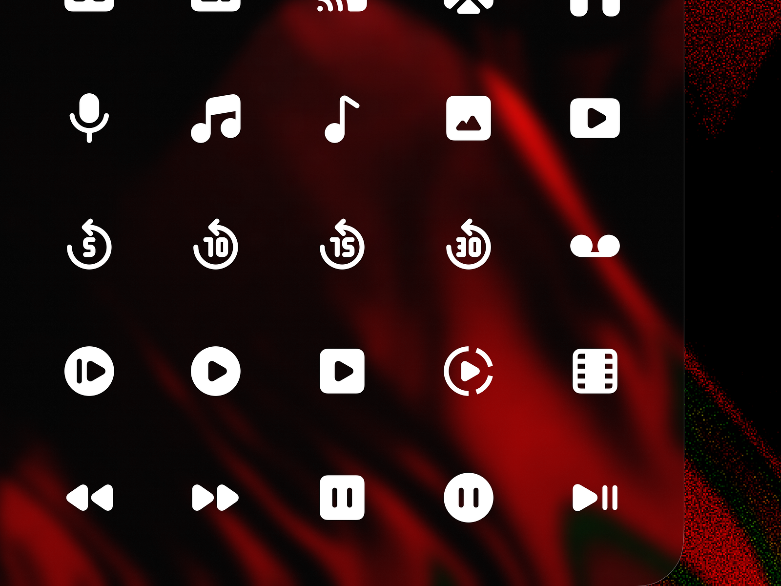 Media Icons by vaibhav aggarwal on Dribbble