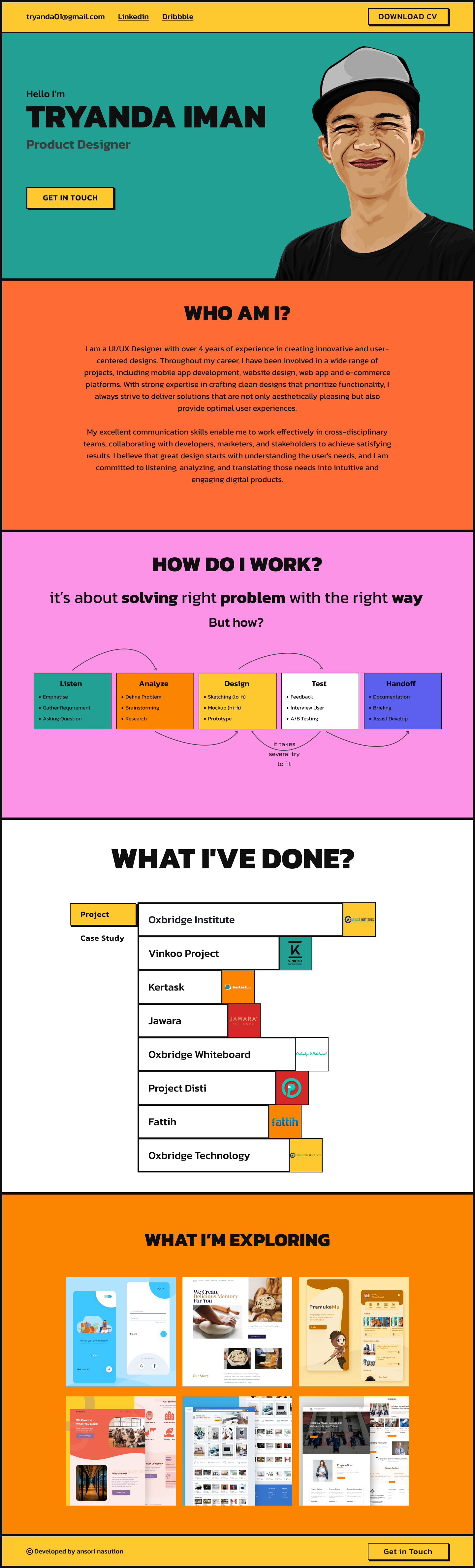 Personal Website design figma personal personal website ui website