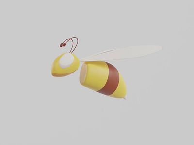 Bee 3D model 3d bee blender model modeling