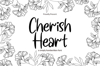 Cherish Heart Font branding cherish design font graphic design handwritten heart illustration modern script