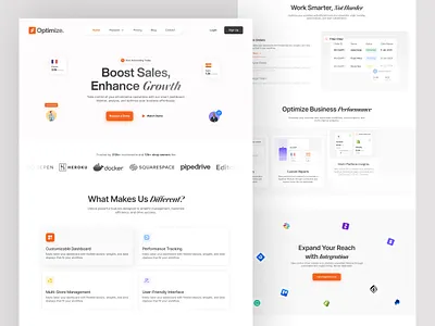 Smart E-commerce Management Landing Page dribbble ecommerce landingpage management ui uiux webdesign website