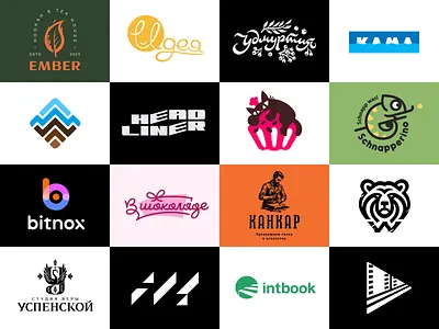 Logofolio 2025 / part 01 b brand branding design font headliner hl hookah idm kama letter logo logotype monogram mount play river smoke udmurtia video