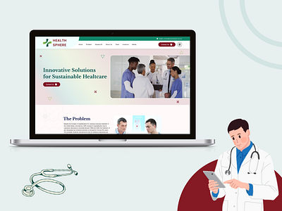 Health Sphere - health sphere website landing page figma landing page medical website uiux design website design
